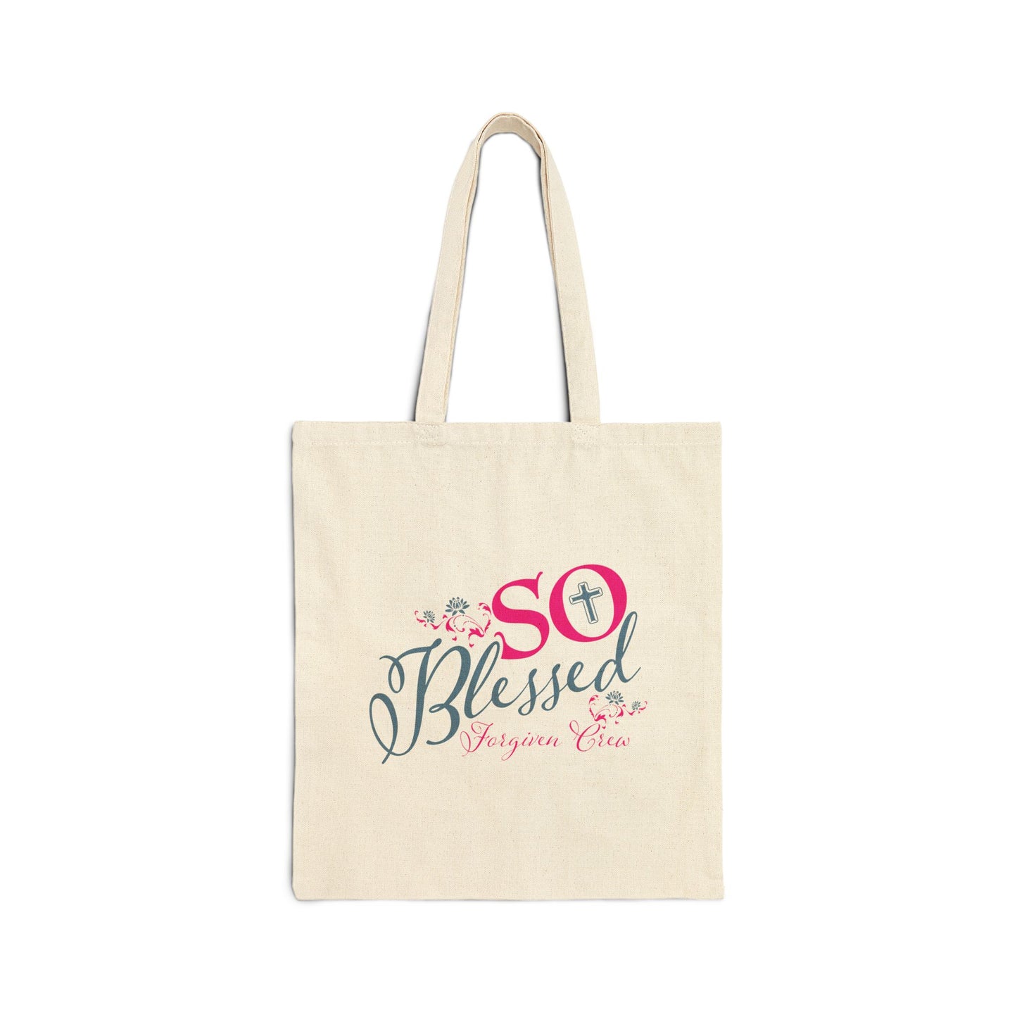Forgiven Crew Christian Cotton Canvas Tote Bag SO BLESSES